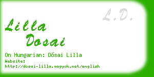 lilla dosai business card